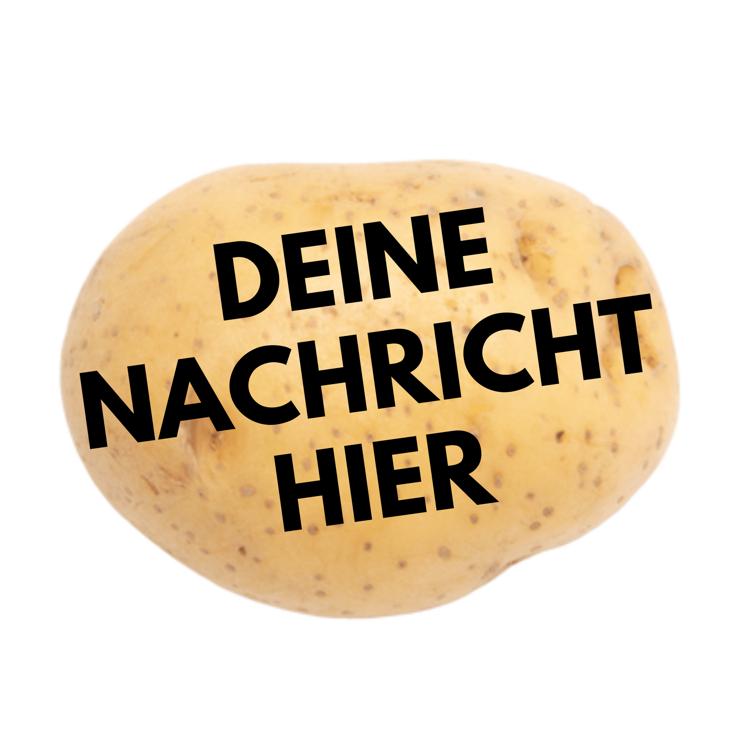 Kartoffel mit Nachricht